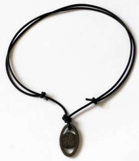 New Surf Leather Necklace/Choker Hematite PROSPERITY  