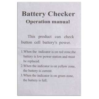 Watch Repair Button Cell Battery Power Tester Checker  