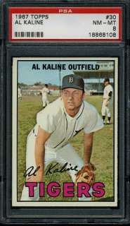 1967 TOPPS #30 Al Kaline PSA 8  