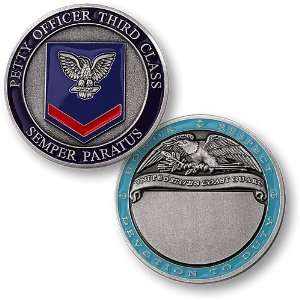  Coast Guard Petty Officer Third Class Engravable Challenge 