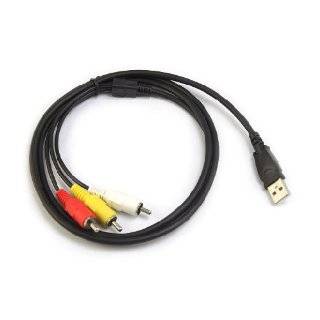USB Male A to 3x RCA AV A/V TV Adapter Lead Cable 5Feet by Crazy Cart