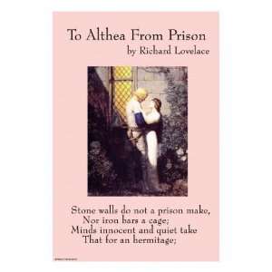 To Althea From Prison Premium Poster Print, 18x24 