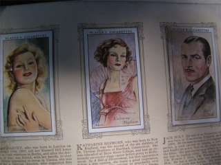 Players Cigarette Hollywood Film Star Cards In Album  