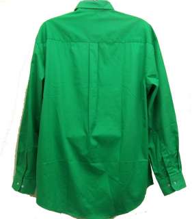 Mens Chereskin L/S Shirt Silky Green Cotton Casual XL  