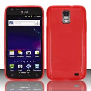  RED TPU Gel Rubber Skin Case for Samsung Skyrocket i727 