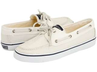 Sperry Top Sider Womens Bahama White Sequin Boat Shoes  