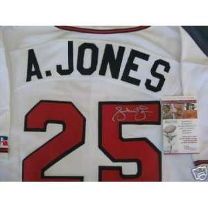 Andruw Jones Signed Jersey   hof Jsa coa   Autographed MLB 