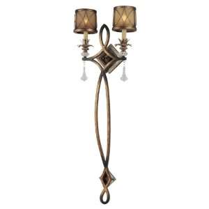   Aston Court Bronze Pin up Wall Sconce with Avorio Mezzo Glass 4742 206