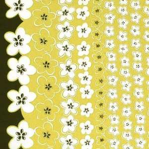  58 Wide Cotton Sateen Olivia Yellow Fabric By The Yard 