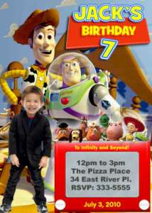 TOY STORY BUZZ LIGHTYEAR BIRTHDAY PARTY INVITATIONS  
