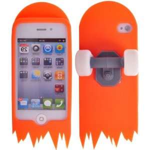   Design Soft Silicone Back Skin Case for iPhone 4S/iPhone 4 (Orange