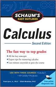 Schaums Easy Outline of Calculus, (0071745823), Elliott Mendelson 