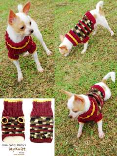 Brand New Gorgeous 100% Hand Made Dog Knit Clothes Sweater