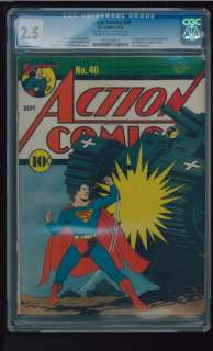 ACTION COMICS 40 (1941) CGC 2.5 FRED RAY CLASSIC WAR COVER  