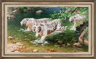 Original Wild Animal Oil painting arttigeron canvas 30x50  