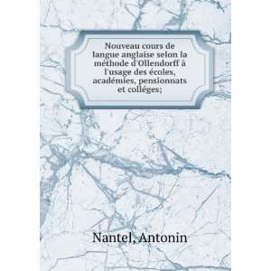   mies, pensionnats et collÃ©ges; Antonin Nantel  Books