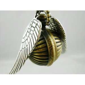   Wings Watermelon Balls Pocket Watch Necklace with a Extra Battery