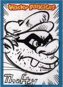 TOPPS WACKY PACKAGES ANS8 SKETCH CARD THEFTY ZAPATA WOW  