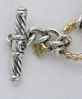 DAVID YURMAN 3 Row Silver & 18K Bracelet $1075  