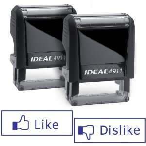  Pair of LIKE/DISLIKE Facebook Ideal 50 Self inking Rubber 