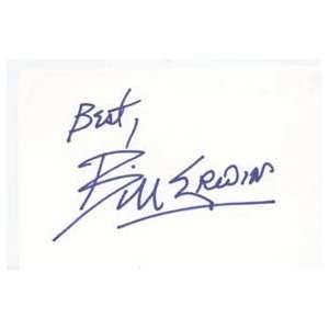  BILL ERWIN Signed Index Card In Person 