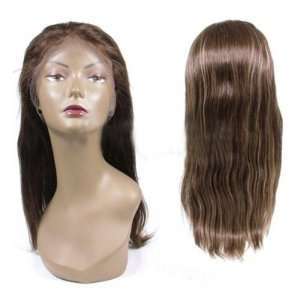  100% Indian Remy Human Hair Full Lace Wig Yaki Straight 16 