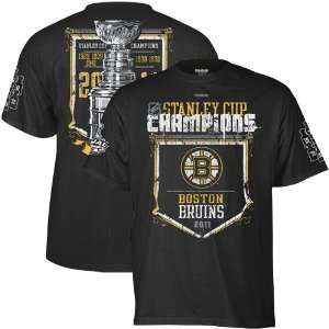   Bruins 2011 NHL Stanley Cup Champions Banner Season T Shirt   Black