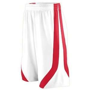  Adult Triple Double Game Short   White and Red   Small 