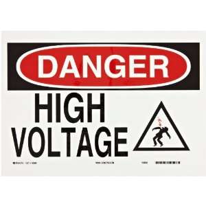   Electrical Hazard Sign, Legend High Voltage (with Picto) 