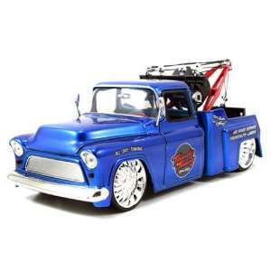  1955 Chevy Stepside Tow Truck 124 Scale (Blue) Toys 