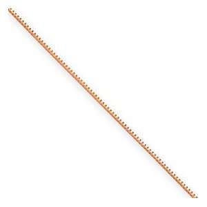  14k Rose Gold .60mm Box Link Chain   24 Inch   Lobster 