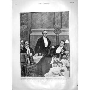  1901 DINNER ASQUITH HOTEL CECIL MEN LIBERAL PARTY SCENE 