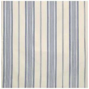   100% Cotton Colorful Blue and White Striped Tablecloth 60x60 Inches