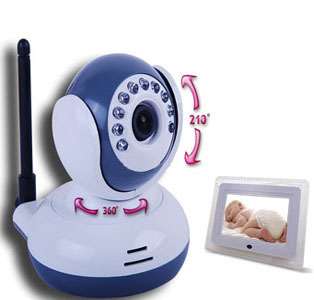 Wireless Infant Secure Video Baby Monitor 2 Cameras Jumbo 7 color LCD 