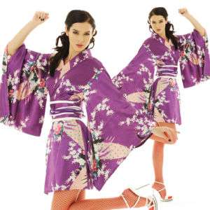 sexy japanese yukata robe kimono obi geisha mini dress  