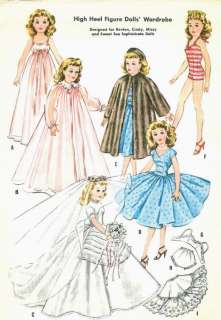 OLD 20 REVLON MISSY DOLL CLOTHES PATTERN 2162  