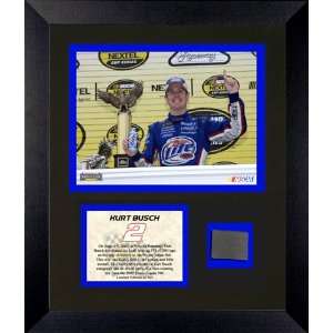  BUSCH, KURT FRAMED (POCONO 2007) 6x8 PHOTO w/TIRE Sports 