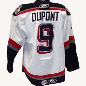 Brodie Dupont #9 2009 2010 Hartford Wolf Pack Game Used White Jersey 