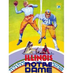  1938 Notre Dame Fighting Irish vs Illinois Fighting Illini 