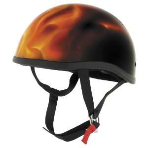   Helmets Original Half Helmet , Size XS, Style Real Flames XF64 6740