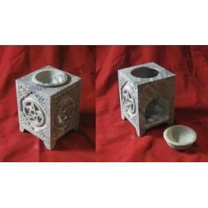   Incense Burner Lavender Accented With Pentacles 6790 