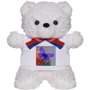  Teddy Bear White Xerces Purple Butterfly 
