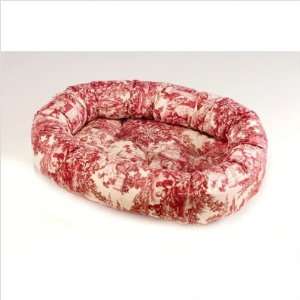 Bowsers Donut Bed   X Donut Dog Bed in Red Toile Size X Large (50 x 