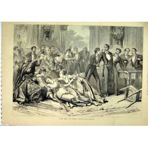    1874 Scene Led Astray Gaiety Theatre Woman Fainting