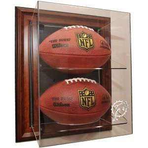  Miami Dolphins 2 Football Case Up Display, Brown Sports 