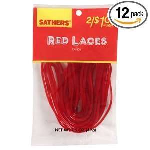  SATHER 7051 RED LACES Case of 12   1.5OZ each FARLEY 