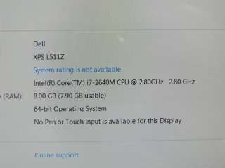 Brand New Dell XPS 15Z Laptop + Office i7, 2.8 GHz, 8GB Ram, 1TB HD 