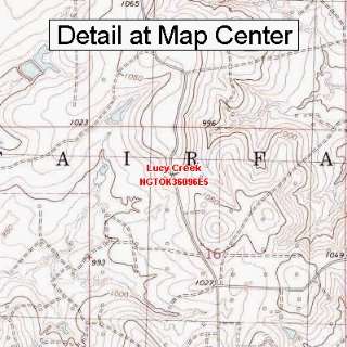  USGS Topographic Quadrangle Map   Lucy Creek, Oklahoma 