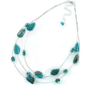  Signature Three Row Turquoise Illusion Jewelry