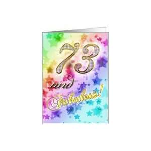  73rd Birthday card for someone fabulous Card Toys 